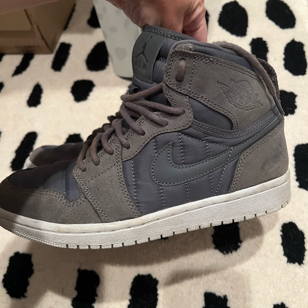 Rare 2017 Nike air Jordan 1 high strap dark grey suede basketball shoes men’s 7 - Picture 4 of 9